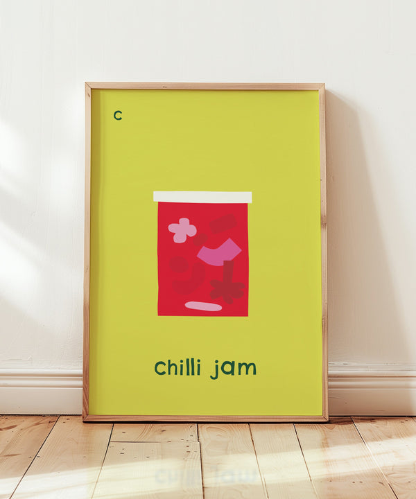 C for Chilli Jam - Alphabet Art Print