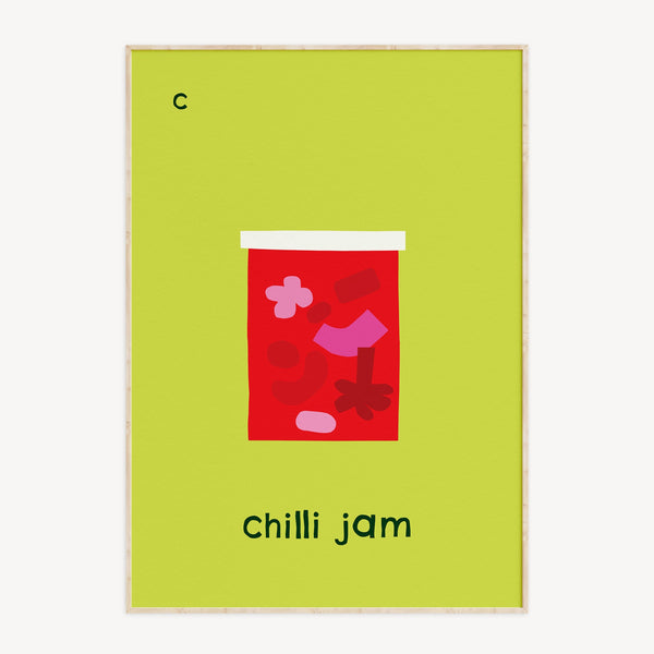 C for Chilli Jam - Alphabet Art Print