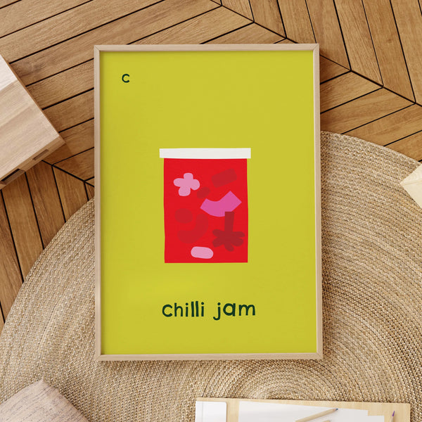 C for Chilli Jam - Alphabet Art Print