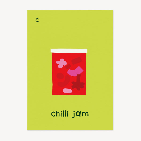 C for Chilli Jam - Alphabet Art Print