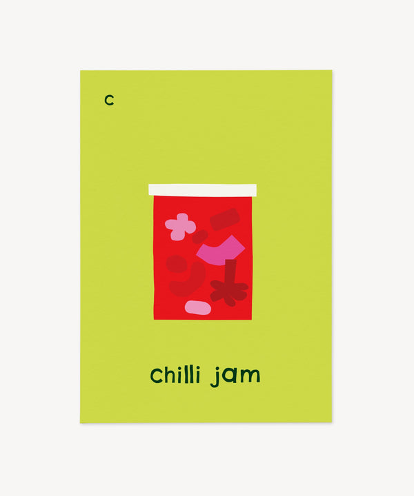 C for Chilli Jam - Alphabet Art Print