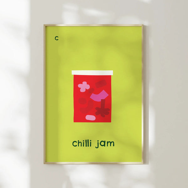 C for Chilli Jam - Alphabet Art Print