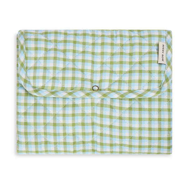 Cotton Travel Baby Changing Mat (Greenhouse Gingham)