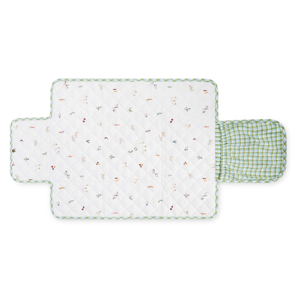 Cotton Travel Baby Changing Mat (Greenhouse Gingham)