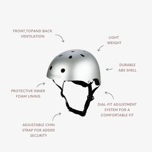 Banwood Classic Bike Helmet (Chrome)