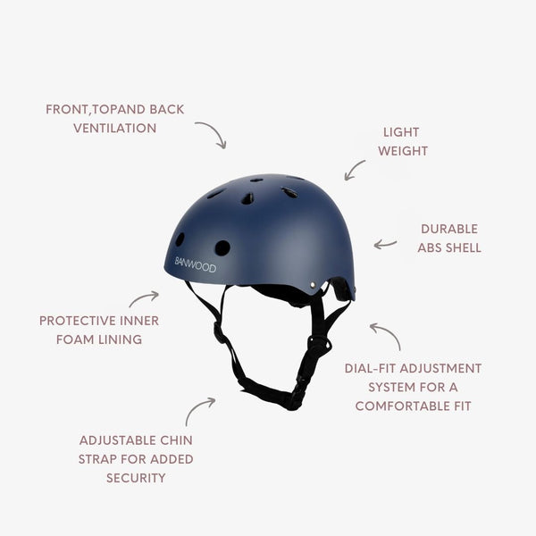 Banwood Classic Bike Helmet (Matte Navy Blue)