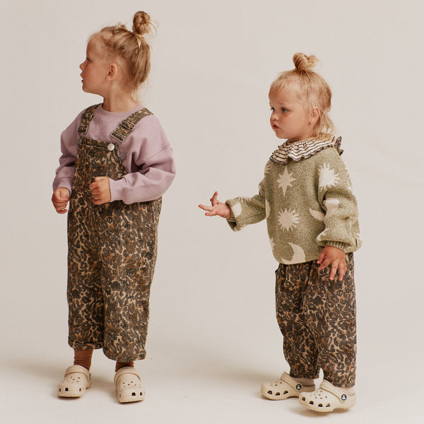 Cozmo Moon and Stars Intarsia Knit Sweater (Matcha)