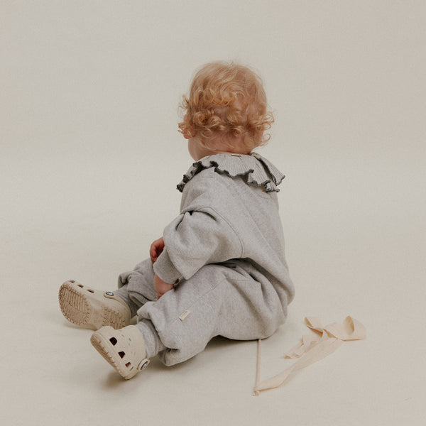 Ellis Milking It Cotton Grey Marl Sweat Romper