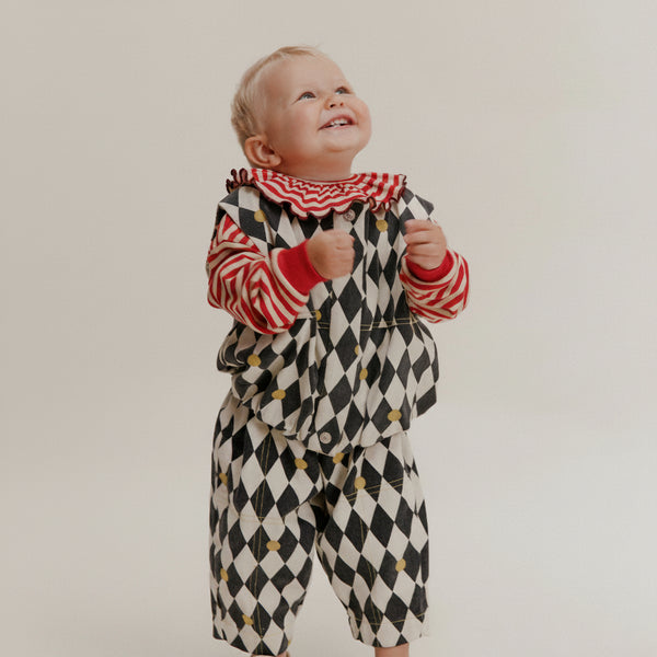 Rex Harlequin Spot Cotton Trouser