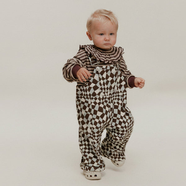 Blythe Warped Checkerboard Cotton Dungarees