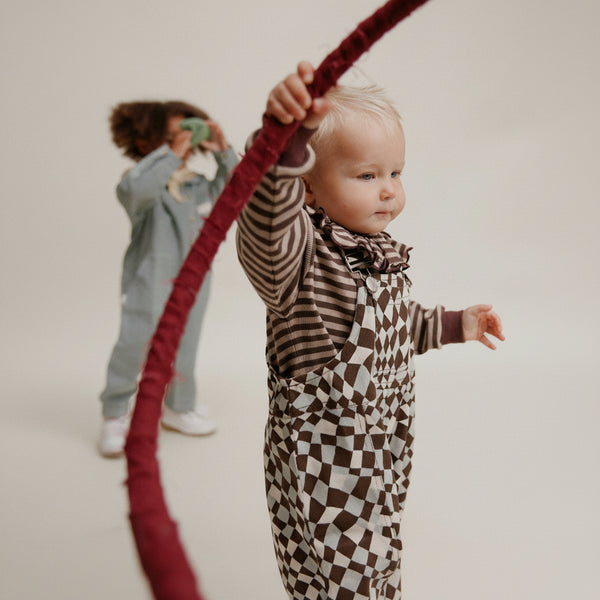 Blythe Warped Checkerboard Cotton Dungarees