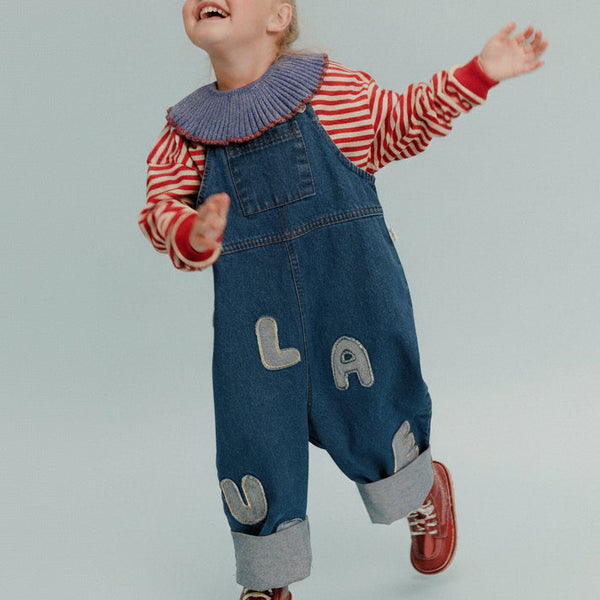 Blythe Claude Patch Cotton Denim Dungaree