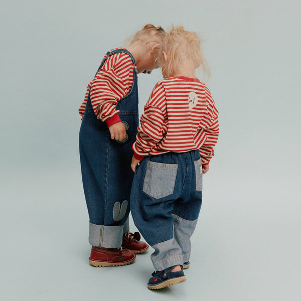 Blythe Claude Patch Cotton Denim Dungaree