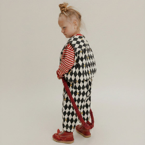 Rumi Harlequin Spot Cotton Gilet