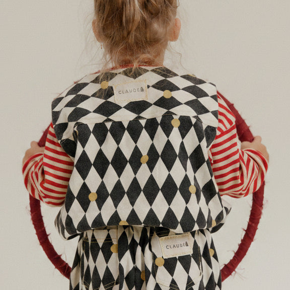 Rumi Harlequin Spot Cotton Gilet