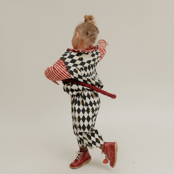 Rumi Harlequin Spot Cotton Gilet