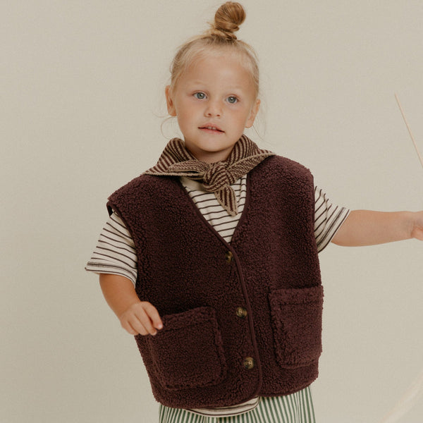 Amos Borg Plum Teddy Gilet