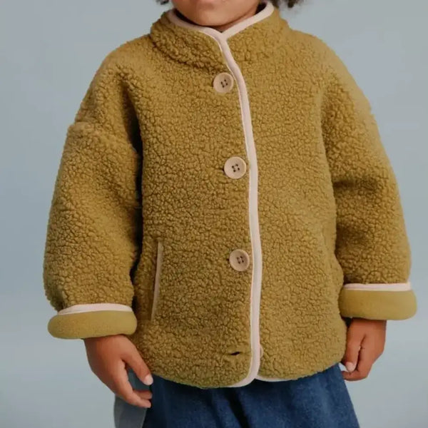 Lorah Moss Borg Teddy Button Up Jacket