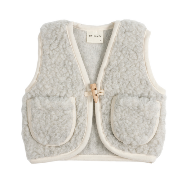 Binibamba Merino Wool Snuggle Vest (Cloud)