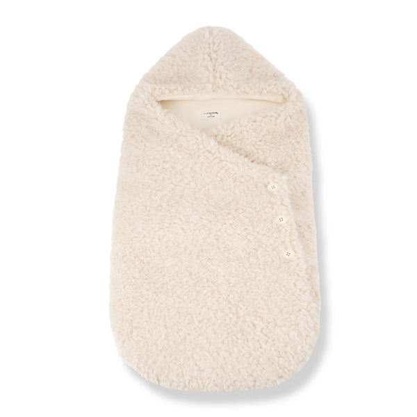 Corina Soft Teddy Wrap Baby Nest (Ecru)