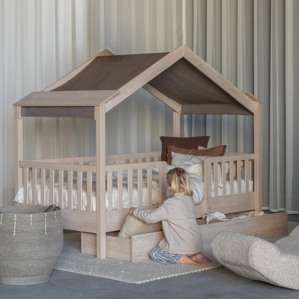 Chalet Montessori Junior Bed Fabric Roof (Chocolate)