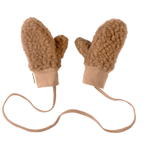 Bini Merino Wool Baby Mittens on a String (Bruno)