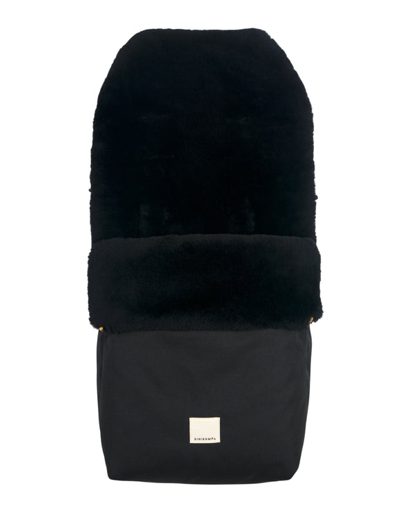 Sheepskin Universal Fixed Harness Buggy Puffmuff (Noir + Noir)