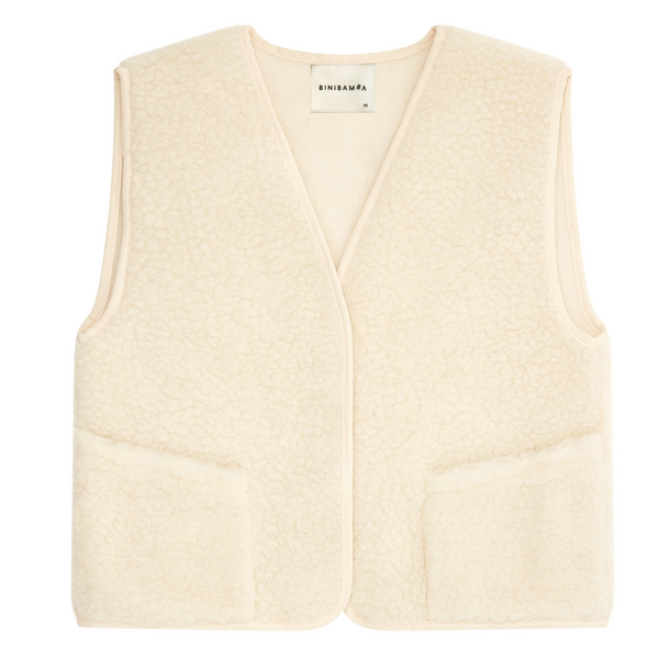 Mama Binibamba Merino Wool Gilet (Milk)