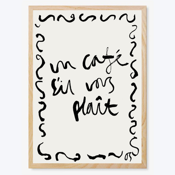 Un Café S'il Vous Plaît Art Print