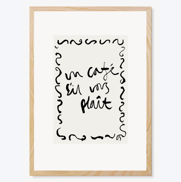Un Café S'il Vous Plaît Art Print