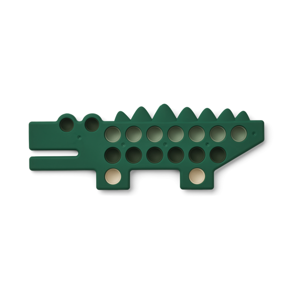 Cal Crocodile Shaped Silicone Press Toy (Faune Green Mix)
