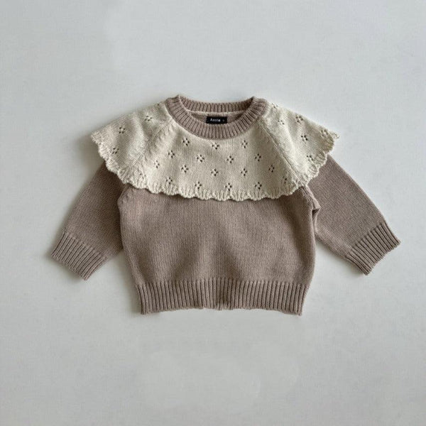 Cape Collar Knitted Jumper (Oat)