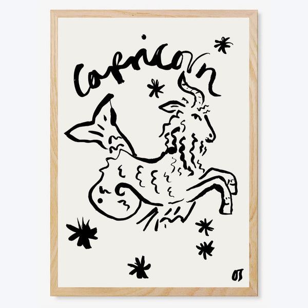 Capricorn Star Sign Art Print