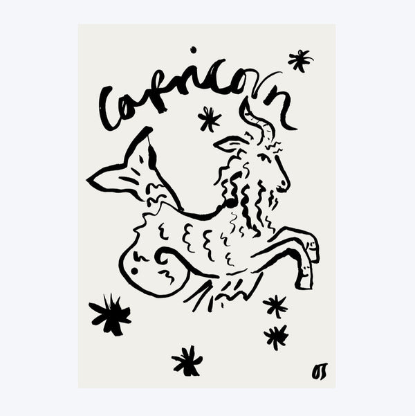 Capricorn Star Sign Art Print
