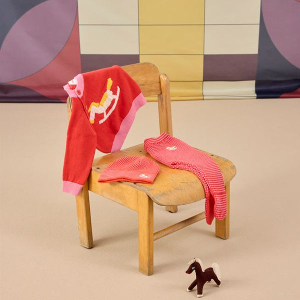 Rocking Horse Print Cotton Knitted Jumper
