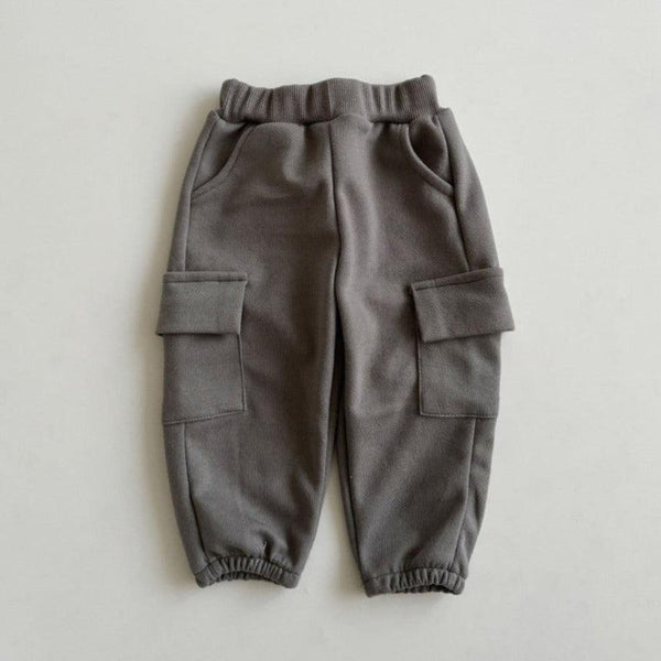 Gene Patch Pocket Cargo Jogger Pants (Charcoal)