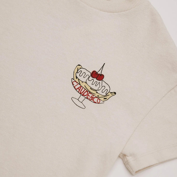 Lenni Sundaes at Claude's Ice Cream Print Cotton Tee