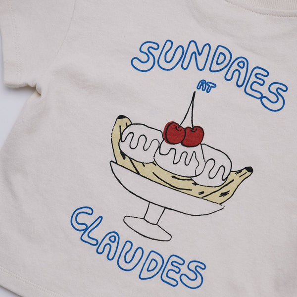 Lenni Sundaes at Claude's Ice Cream Print Cotton Tee