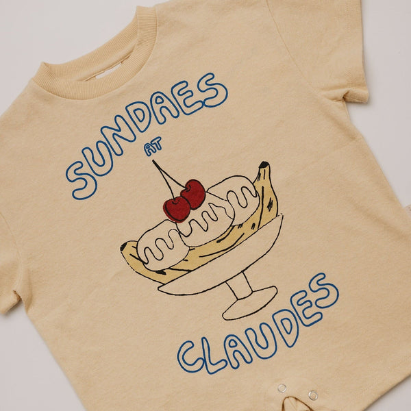 Opal Sundaes at Claude Ice Cream Print Cotton Playsuit Romper