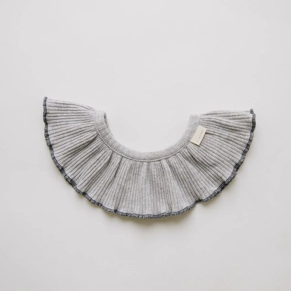 Bobbi Detachable Frilled Collar Bib (Grey Marl)