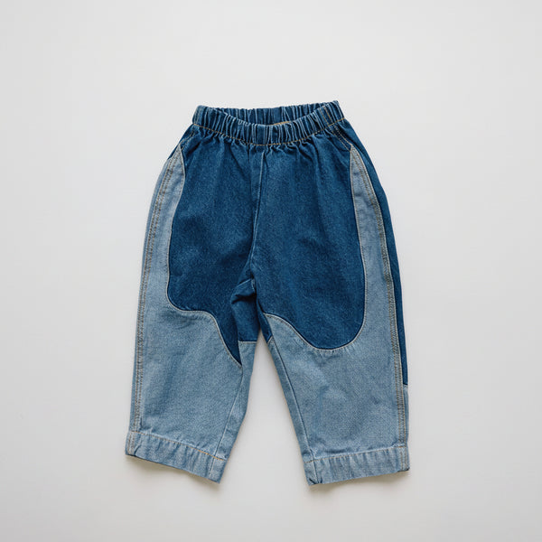Emerson Wiggle Contrast Denim Cotton Trouser