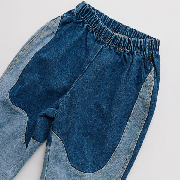 Emerson Wiggle Contrast Denim Cotton Trouser