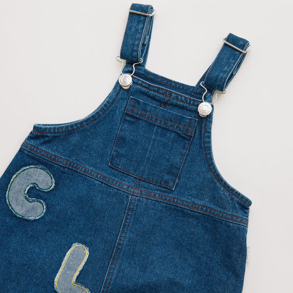 Blythe Claude Patch Cotton Denim Dungaree