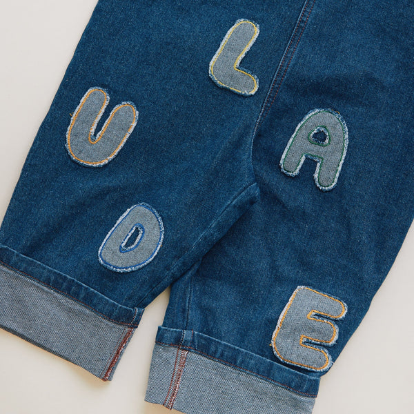Blythe Claude Patch Cotton Denim Dungaree