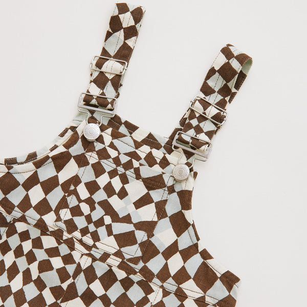 Blythe Warped Checkerboard Cotton Dungarees