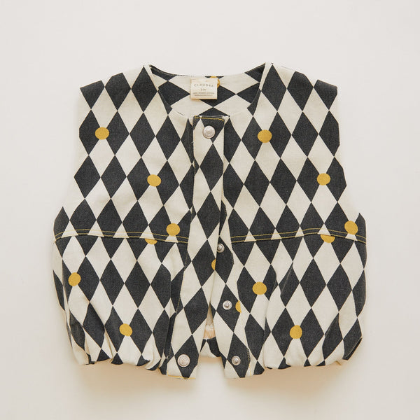Rumi Harlequin Spot Cotton Gilet