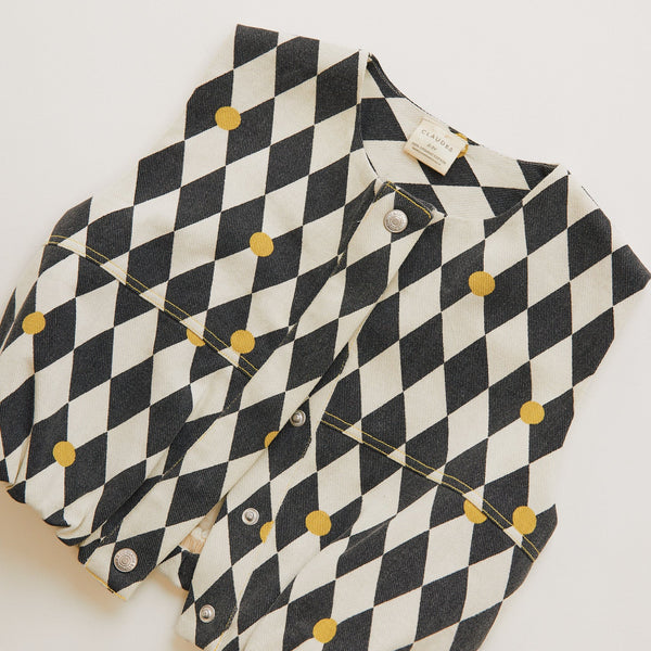 Rumi Harlequin Spot Cotton Gilet