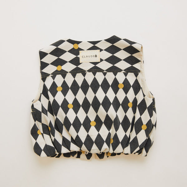 Rumi Harlequin Spot Cotton Gilet