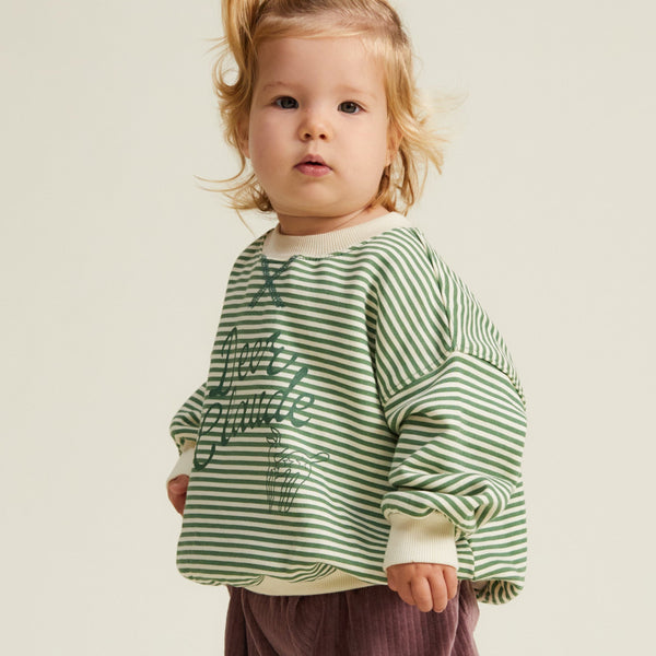 Carner Pine Deer Claude Striped Cotton Sweatshirt
