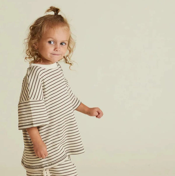 Lenni Coco Striped Cotton Tee